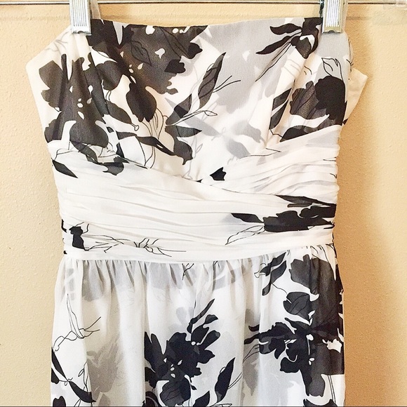 floral print strapless dress - Picture 3 of 4